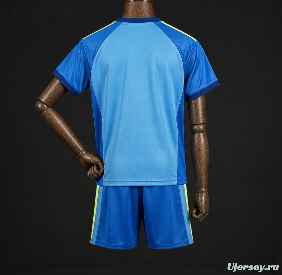 26/27  Kids Leeds United Blue Goalkeeper  Jersey