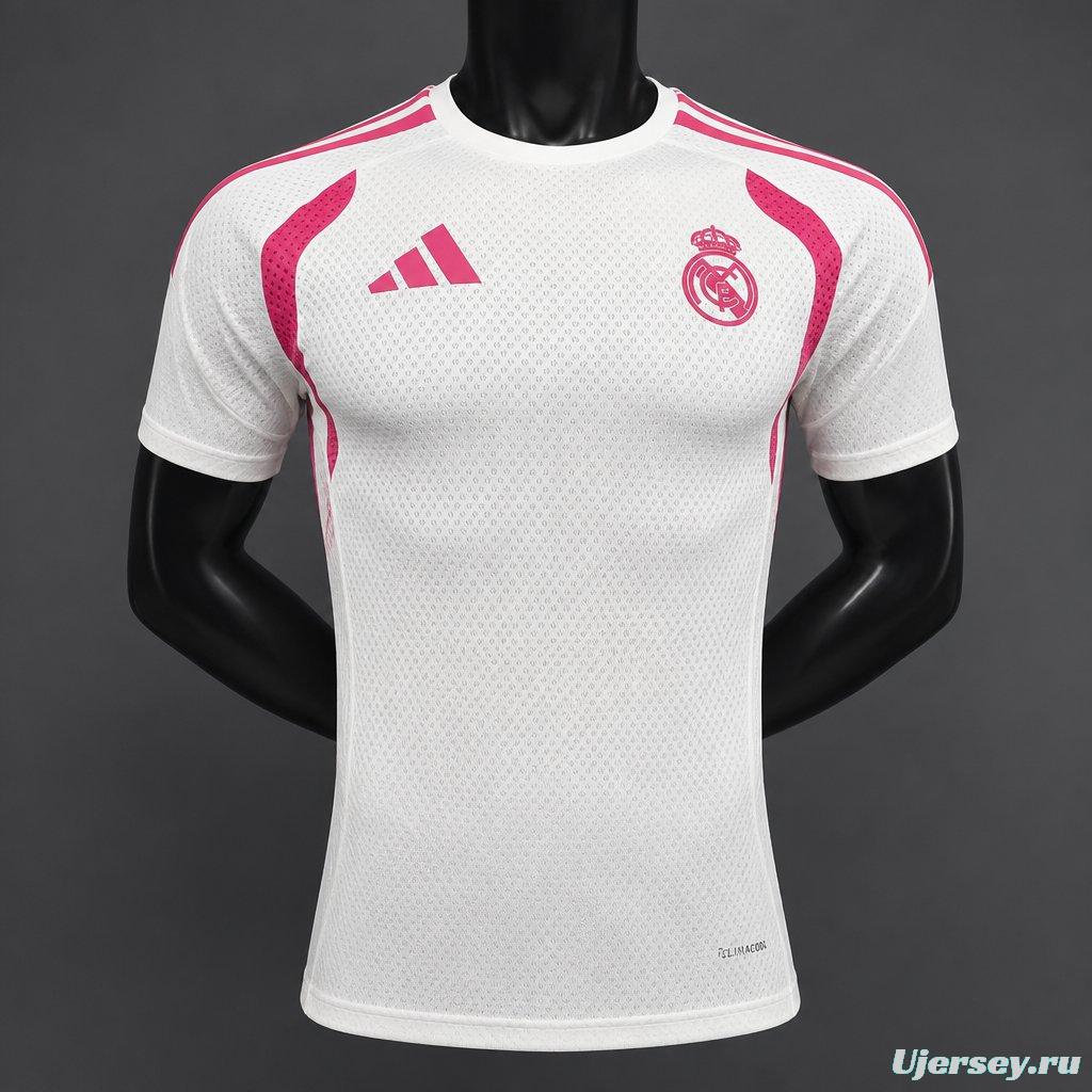 26/27 Real Madrid White with Pink Training Jersey