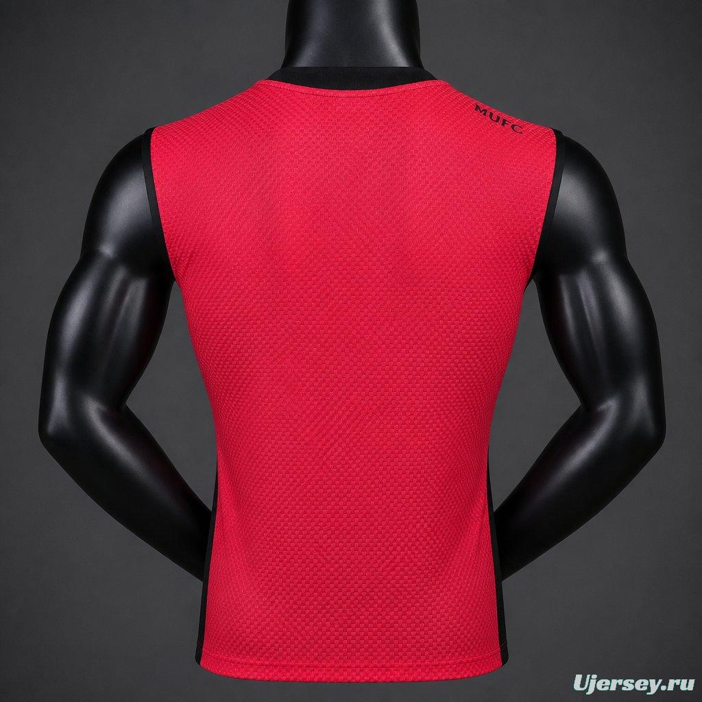 Player Version 26/27 Manchester United Red with Black Vest Jersey