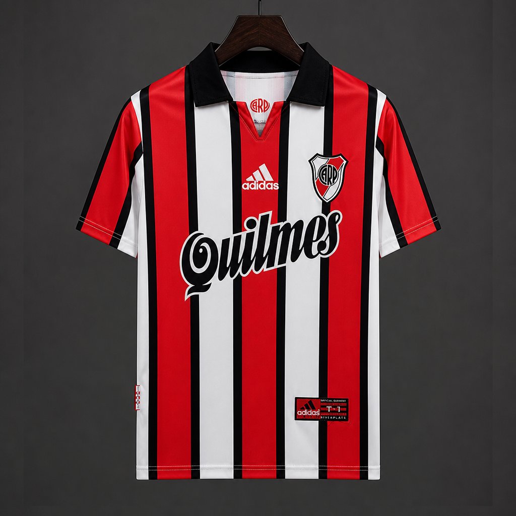 Retro 99/00 River Plate Third Red/White  Stripes Jersey