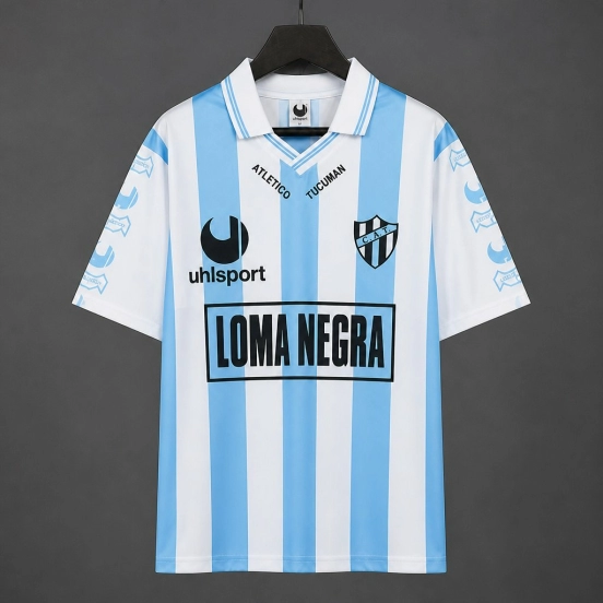 Retro 92/94 Atletico Tucuman Home White/Blue Stripes Jersey