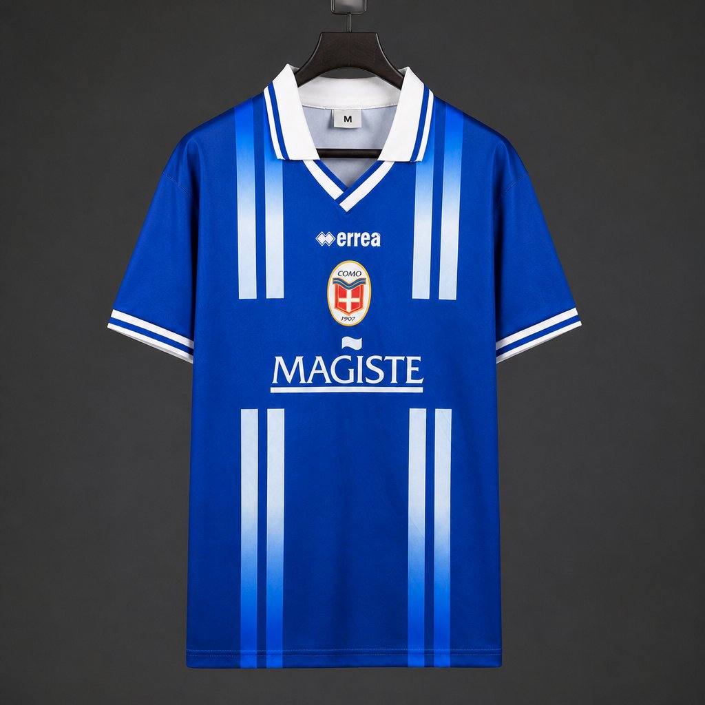 Retro  01/02 Como 1907 Home Blue Jersey