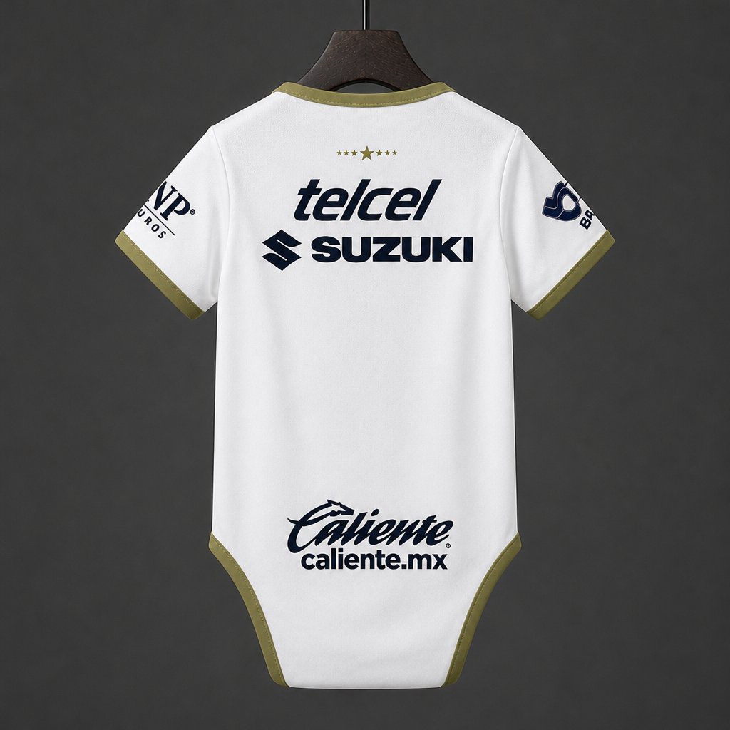 26/27 Pumas UNAM Away White Baby Romper Jersey