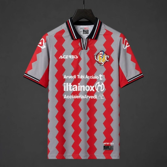 26/27 Cremonese Home Red Grey Jersey